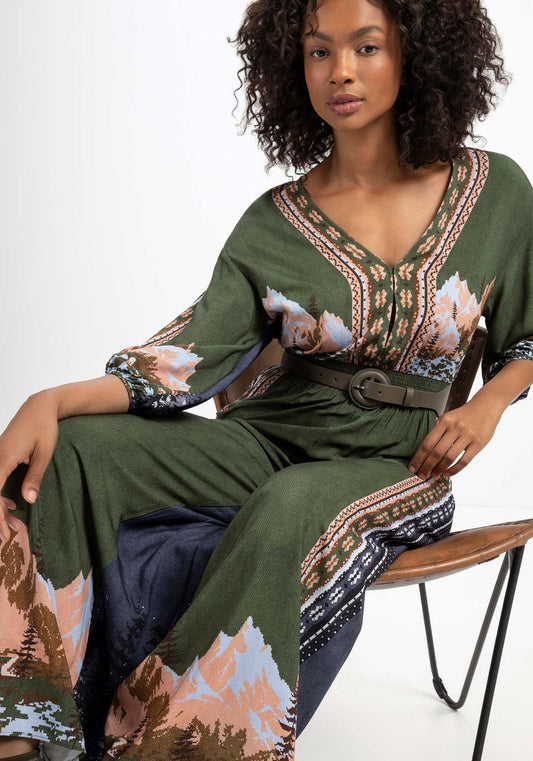 MACACÃO ESTAMPADO COM MANGA 3/4