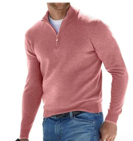 Basics Men's Cashmere Zip Sweater