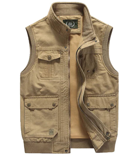 John Vintage Men's Vest with Multiple Pockets