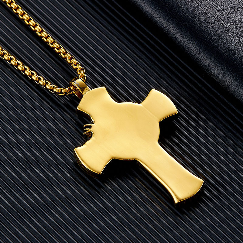 Colar Cruz em Aço Inoxidável 316L