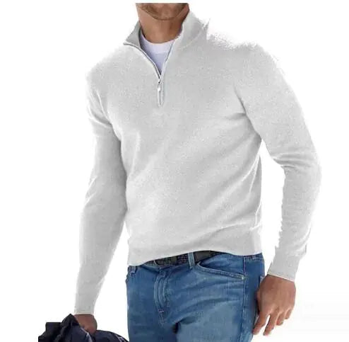Basics Men's Cashmere Zip Sweater