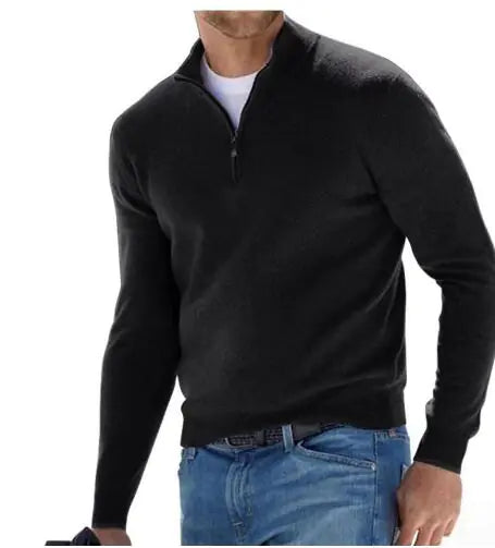 Basics Men's Cashmere Zip Sweater