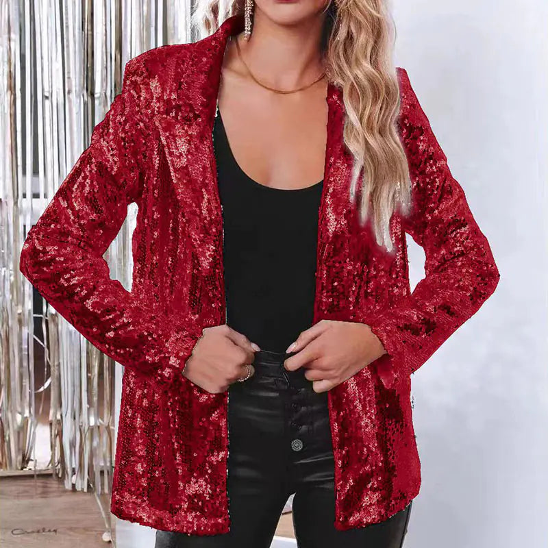 Loose Sequin Blazer for Women