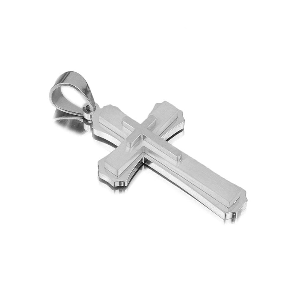 Colar Cruz em Aço Inoxidável