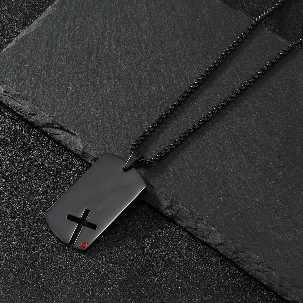 Colar Cruz em Aço Inoxidável