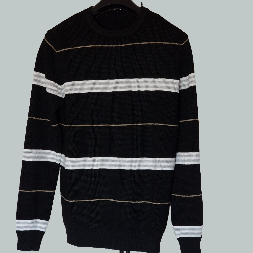 Camisola de Malha riscas Masculina Elegante