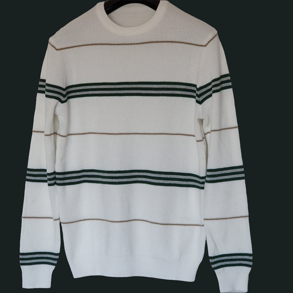 Camisola de Malha riscas Masculina Elegante