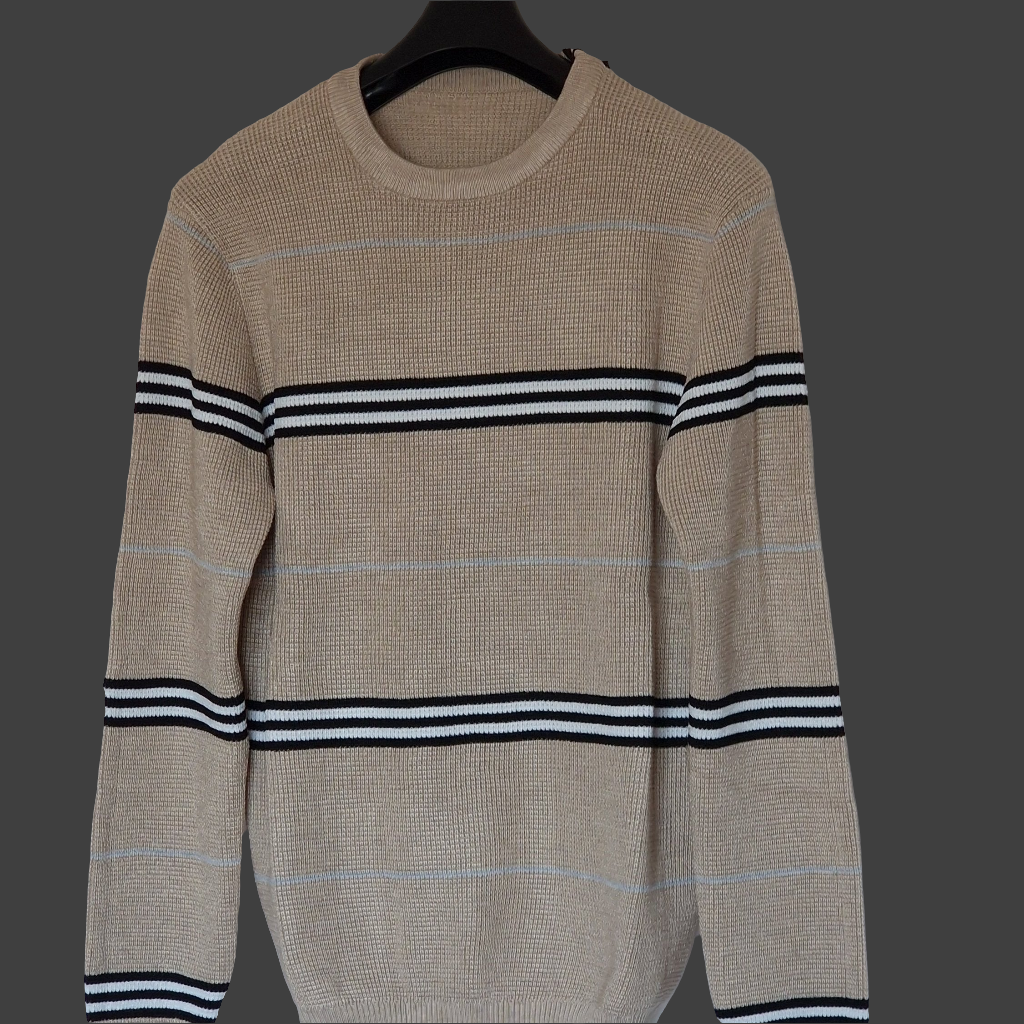 Camisola de Malha riscas Masculina Elegante