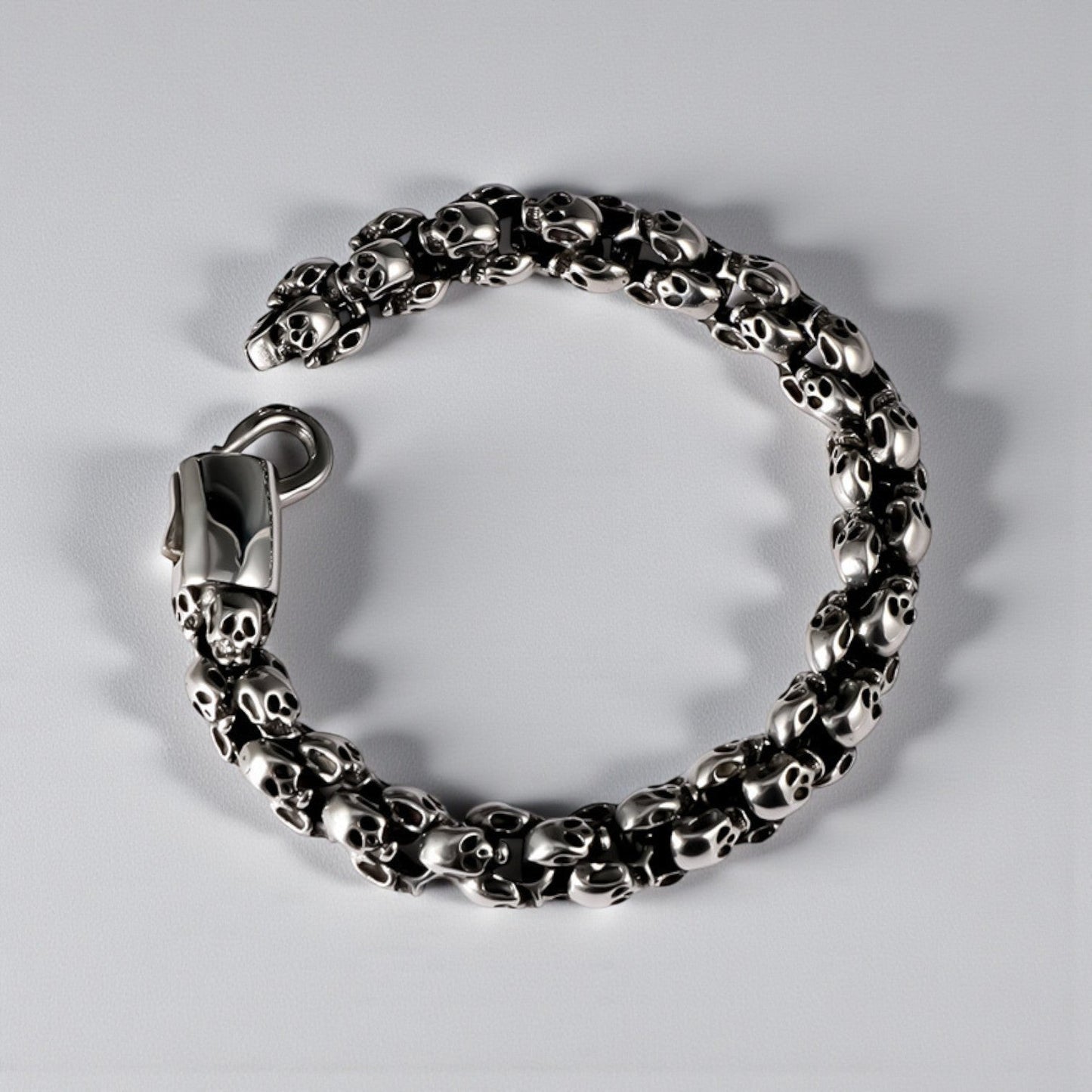 Pulseira Skull em Aço Inoxidável