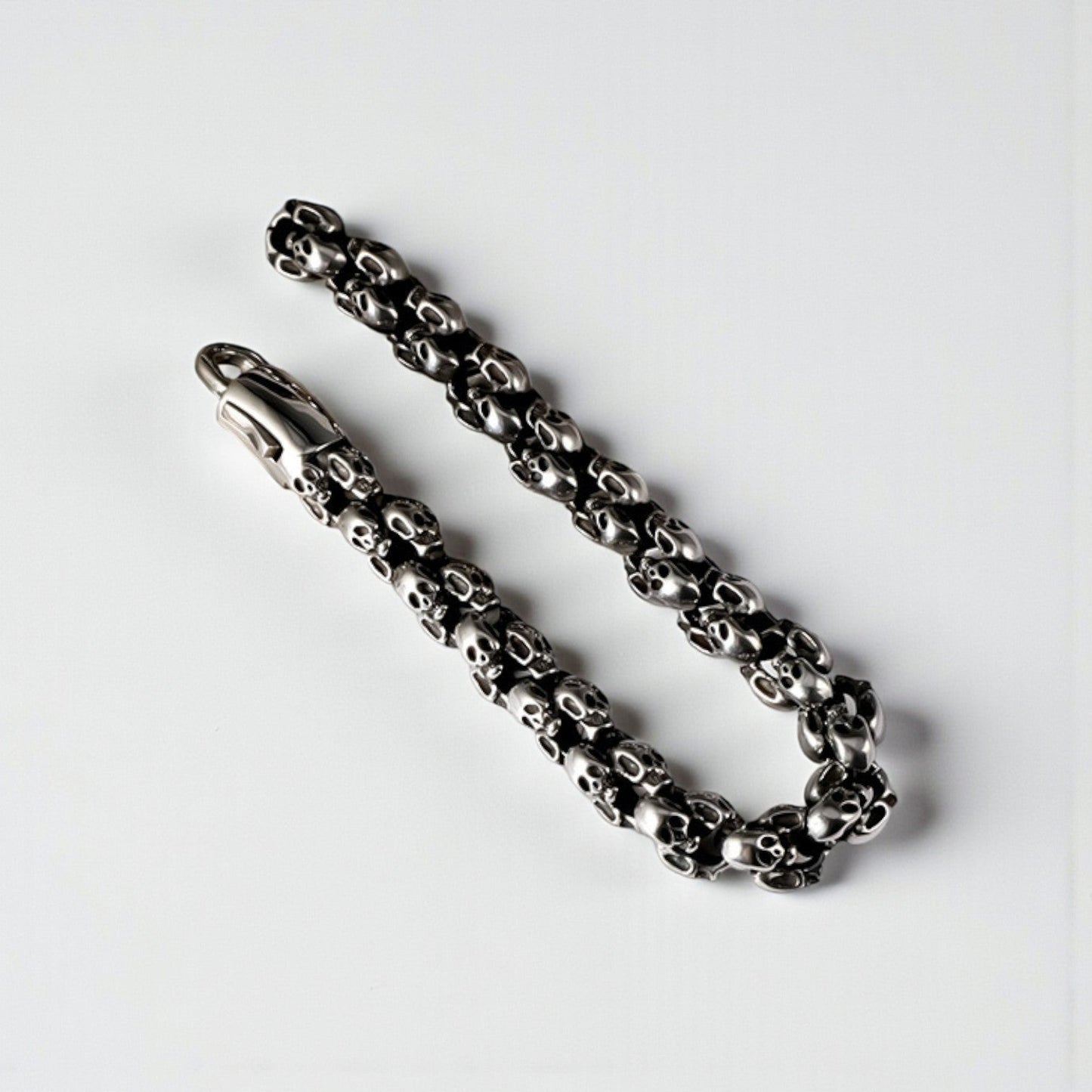 Pulseira Skull em Aço Inoxidável