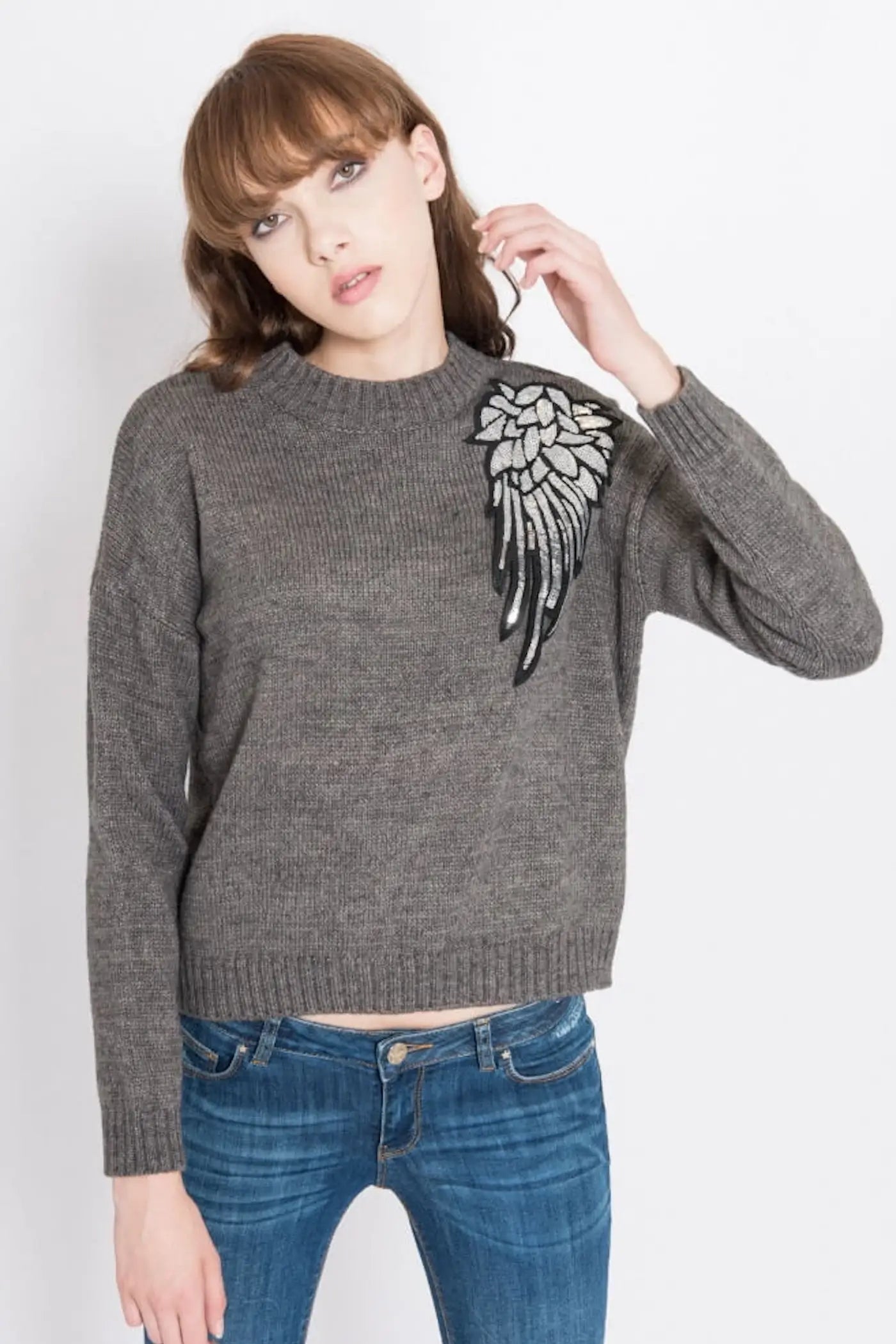 CAMISOLA C/ DETALHE PRATEADO