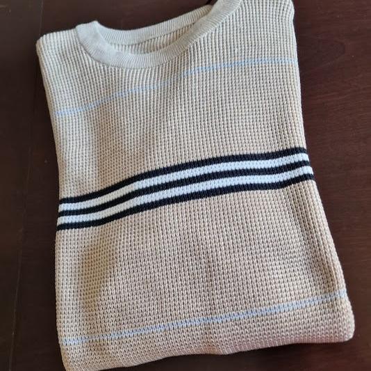 Camisola de Malha riscas Masculina Elegante