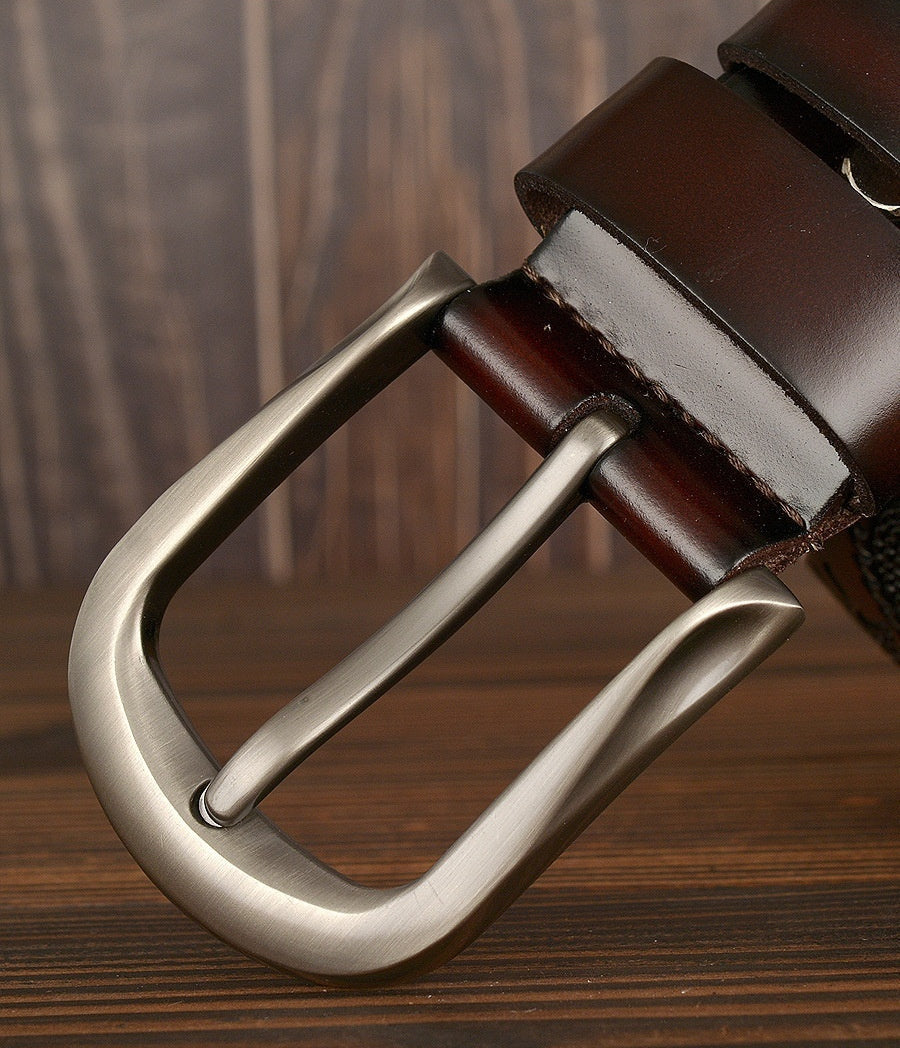 Cinto Esculpido em Pele Genuína para Homem