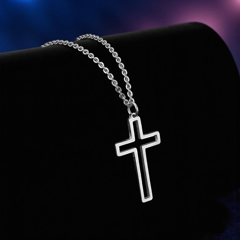 Colar Cruz em Aço Inoxidável