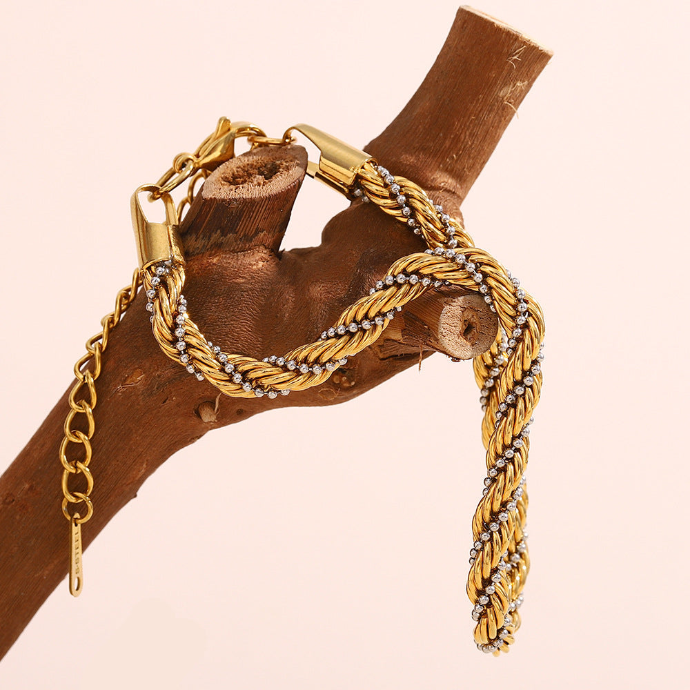 Pulseira Retro em Aço Inoxidável