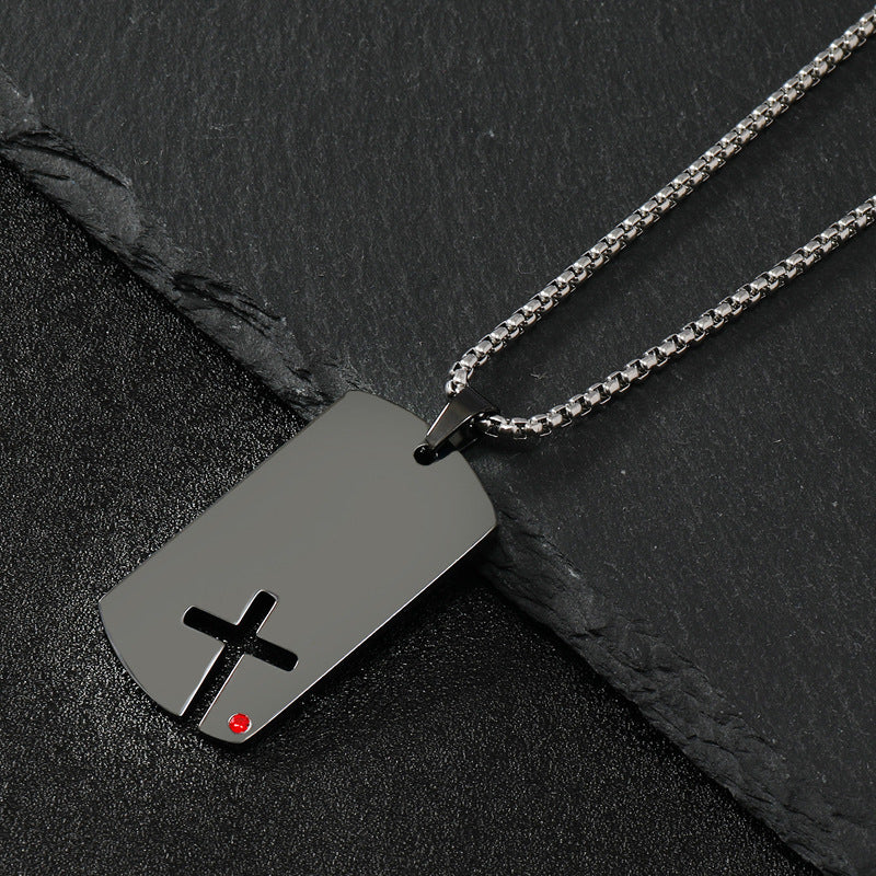 Colar Cruz em Aço Inoxidável
