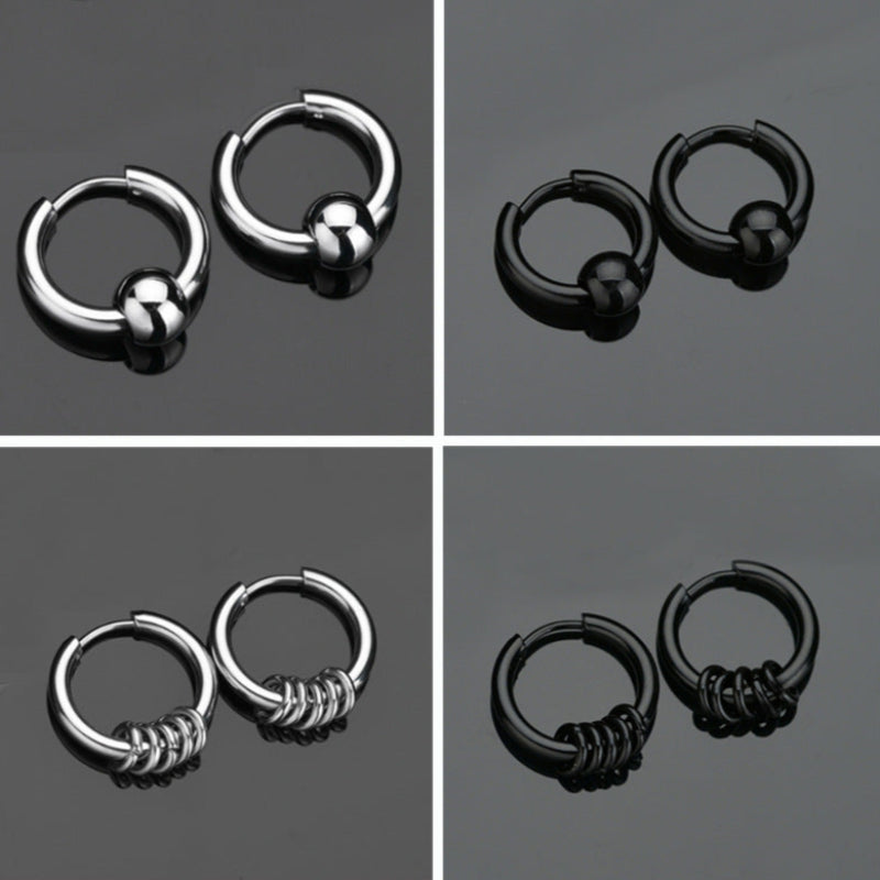 Brincos Argola Minimalistas em Aço Inoxidável