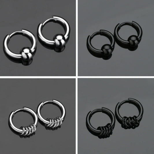 Brincos Argola Minimalistas em Aço Inoxidável