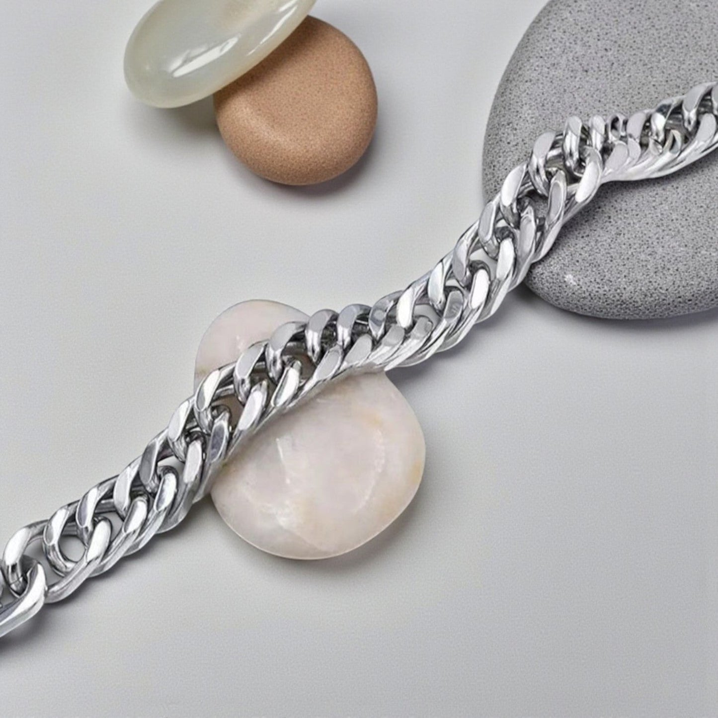 Pulseira de Corrente em Aço Titânio