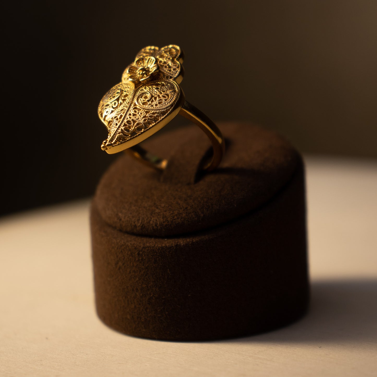 Anéis Encantos de Portugal - Coração Viana Inspiração Azulejos Portugueses