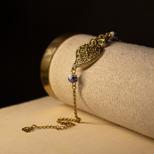 Pulseiras Encantos de Portugal - Coração de Viana Inspiração Azulejos Portugueses