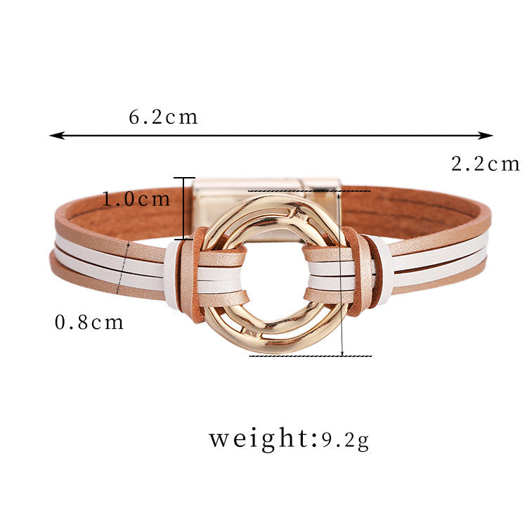 Pulseira Fashion de Couro