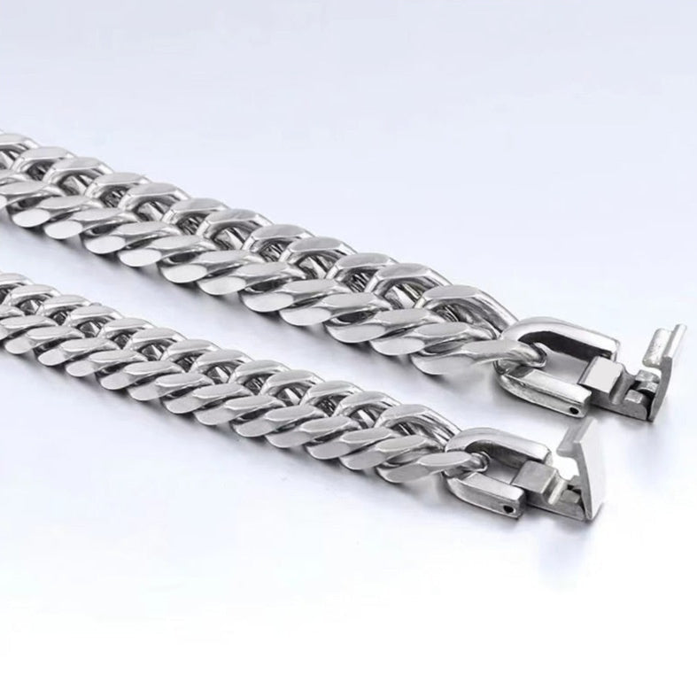 Pulseira de Corrente em Aço Titânio