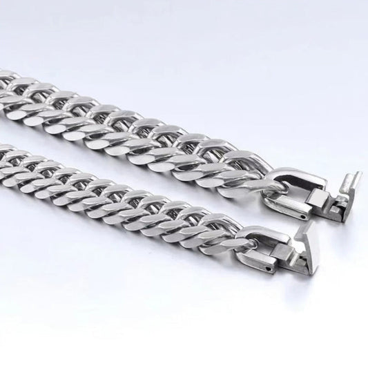 Pulseira de Corrente em Aço Titânio