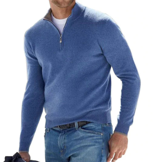 Basics Men's Cashmere Zip Sweater