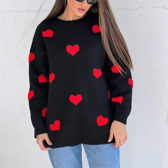 Embroidered Oversized Love Sweater