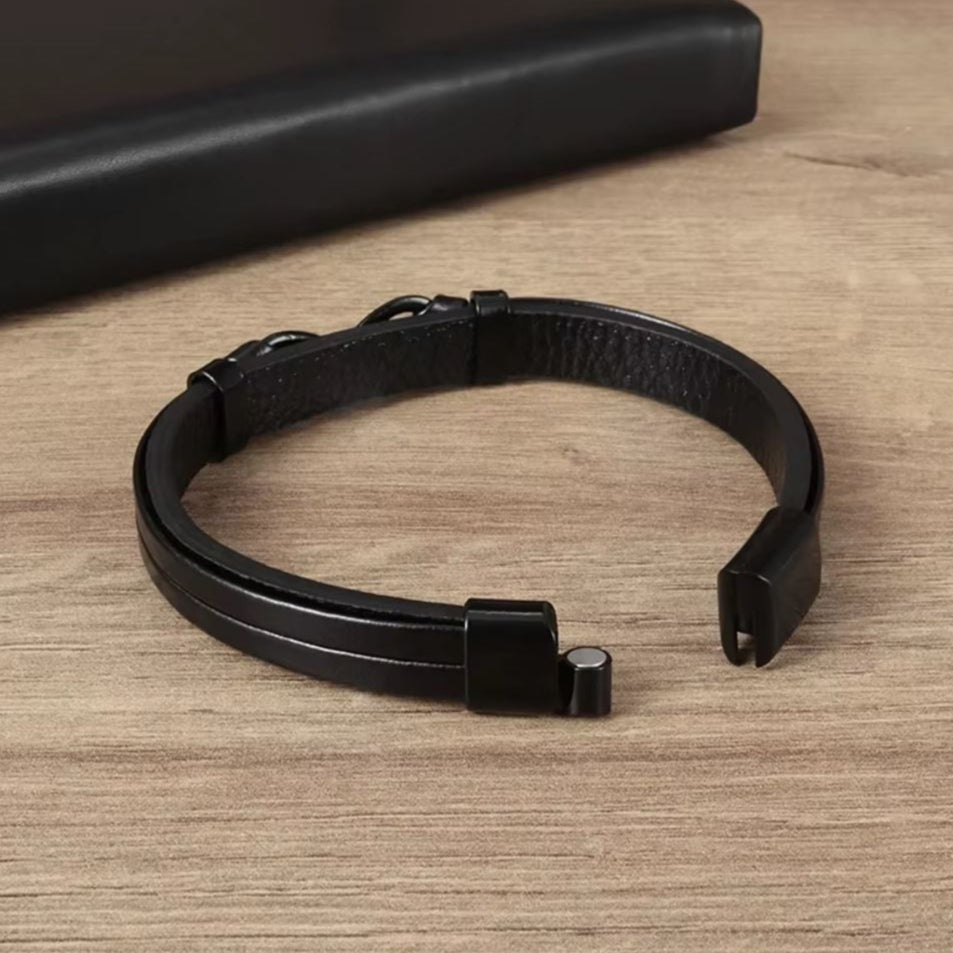 Pulseira Infinito de Couro