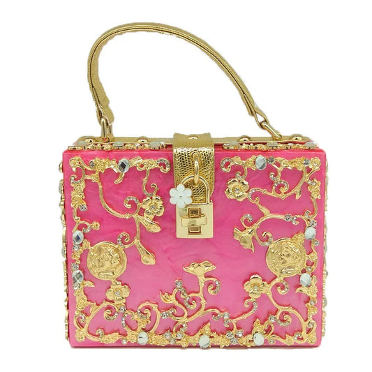 Elegant Pearl & Gold Evening Clutches – Wedding & Party Handbags