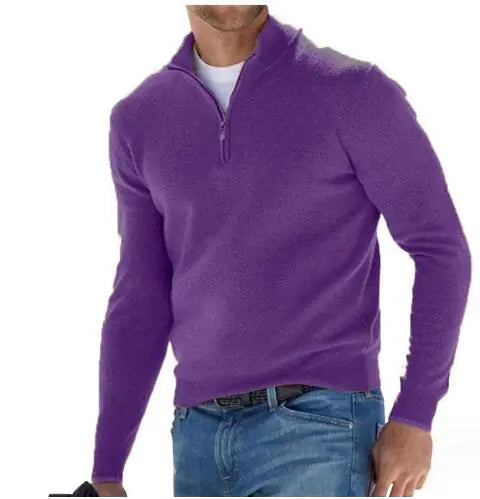 Basics Men's Cashmere Zip Sweater