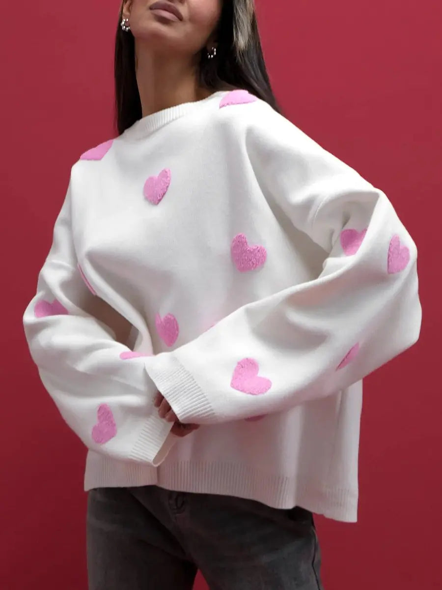 Embroidered Oversized Love Sweater