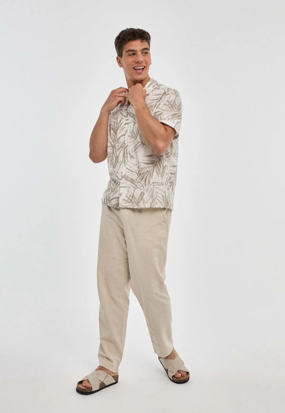 Camisa Estampado Bege