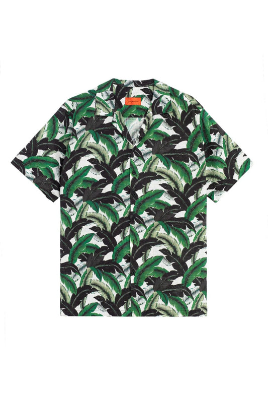 Camisa Estampado Tropical Verde