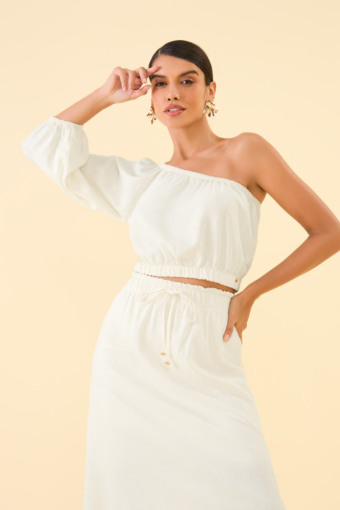 Blusa branca linho