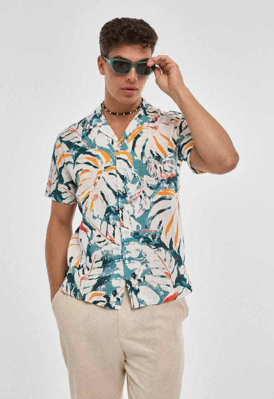 Camisa Estampado Azul