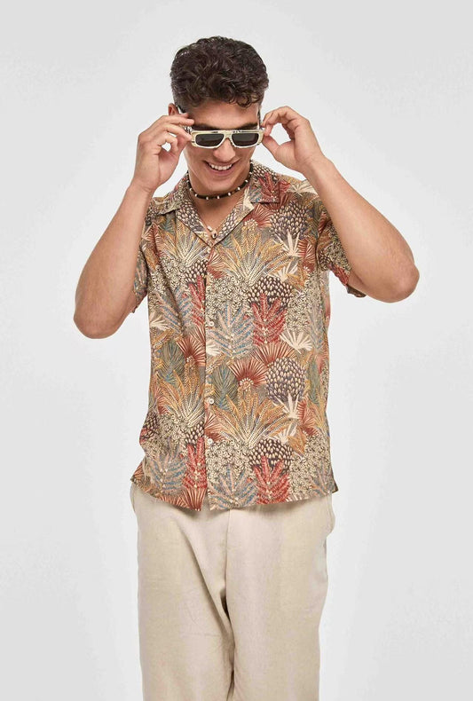 Camisa Estampado Natural Tropical
