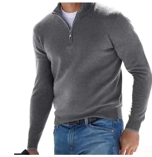 Basics Men's Cashmere Zip Sweater