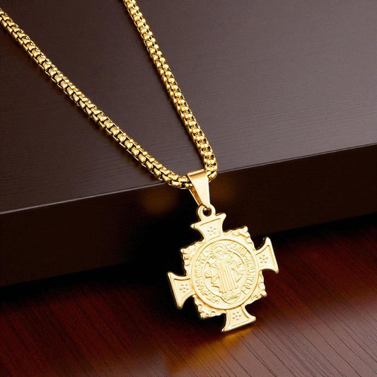 Colar São Bento em Aço Inoxidável