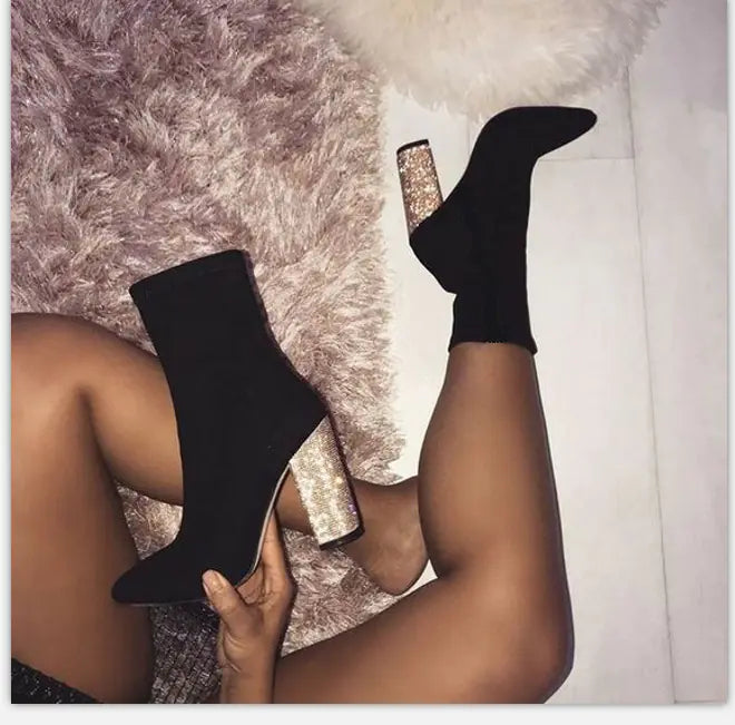 Sparkling High-Heeled Shoes